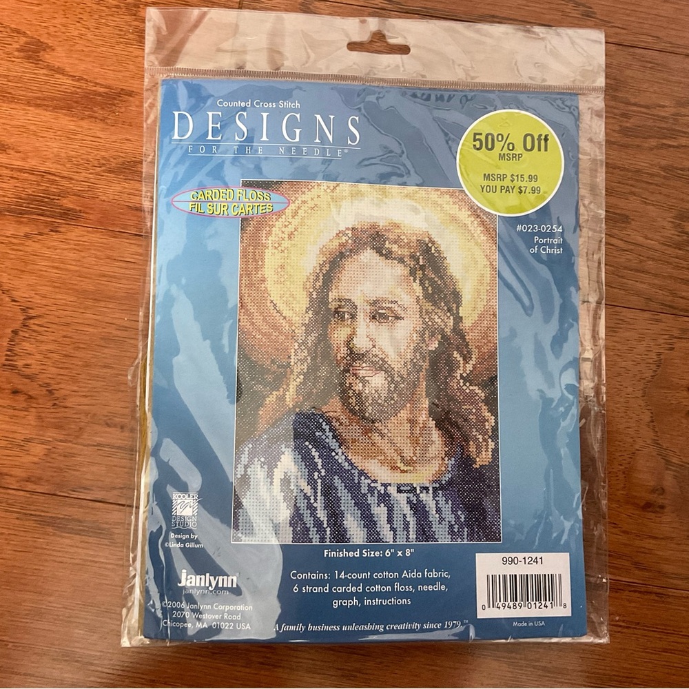 Designs Needle Janlynn Portrait Of Christ Jesus Cross Stitch Kit New 023-0254